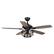 Alt View 10. Parrot Uncle - 52" Industrial Wood 5-Blade 3-Light Metal Ceiling Fan with Remote - Black.