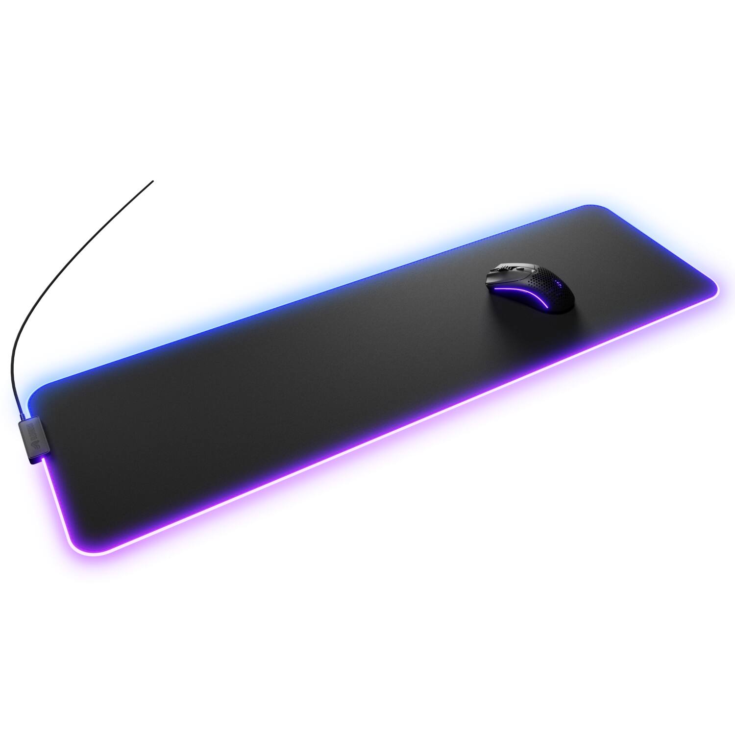 Alt View 7. Glorious - GMP 2 GLED LE Gaming Mouse Pad with InfiniGlow Stitchless Edge - Large Extended - Black.