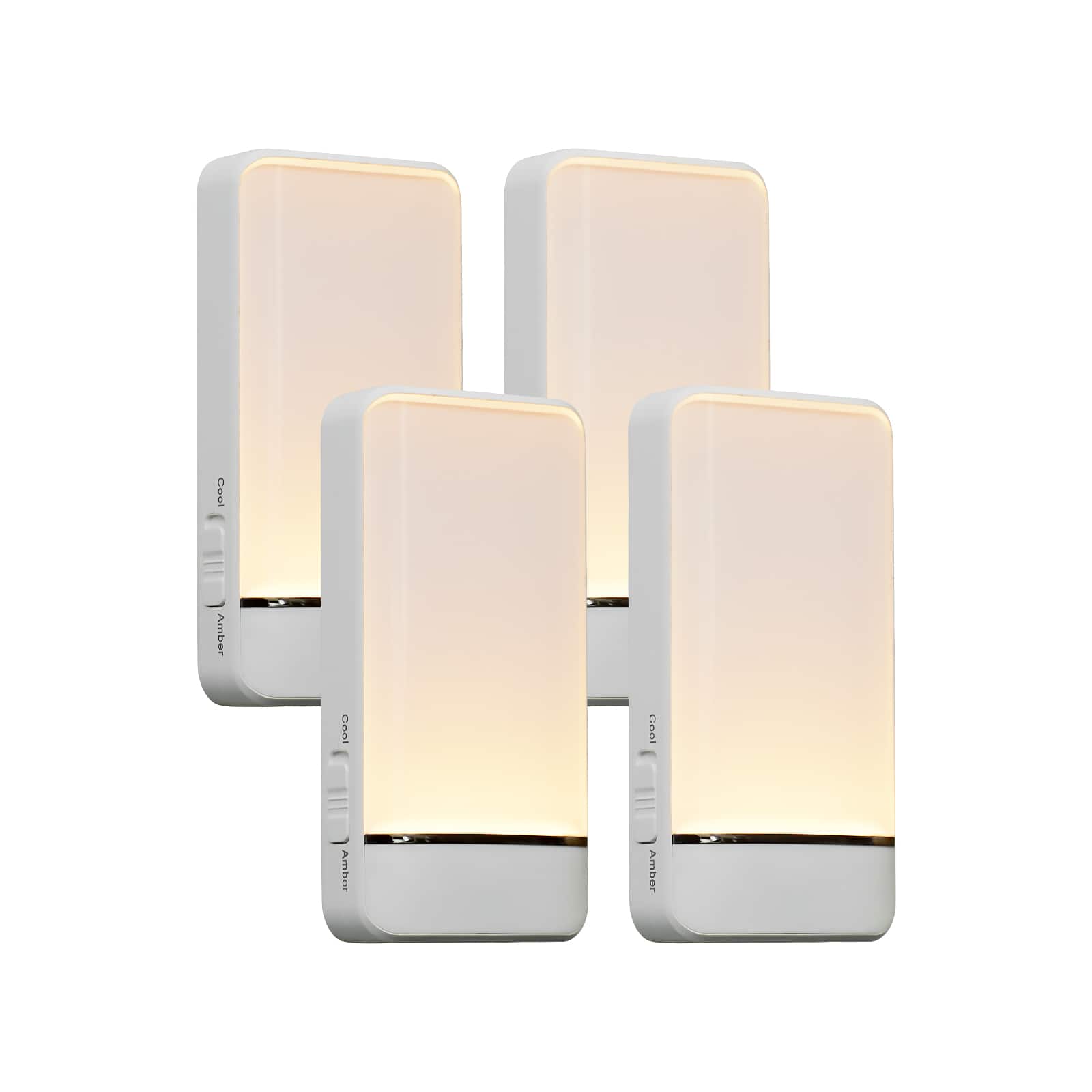 Dawnrise - LED Plug in Night Light with Invisible Motion Sensor, 2 Color Temperatures and 2 Brightness Levels​ (4-Pack)