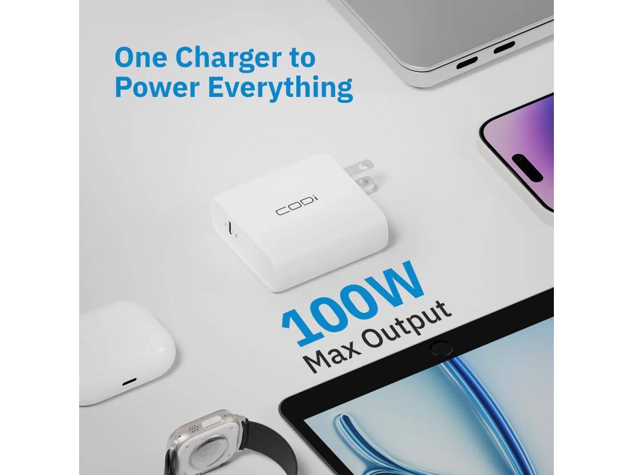 One Charger to Power Everything  
CODi  
100W Max Output