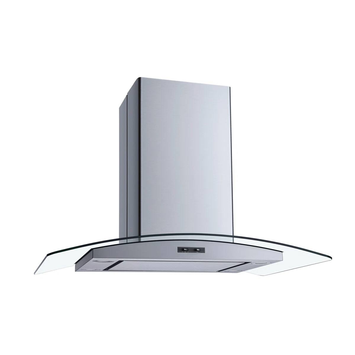 Left. Winflo - Winflo 36 inch Convertible 300-CFM Stainless Steel Island Range Hood - Stainless Steel.