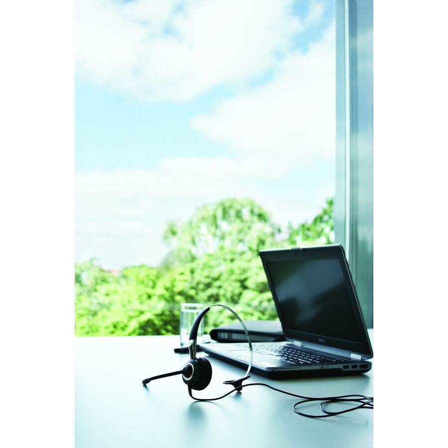 Alt View 3. Jabra - Jabra 2400 II QD Mono NC 3 in1 Wired Headset - Black - Red.