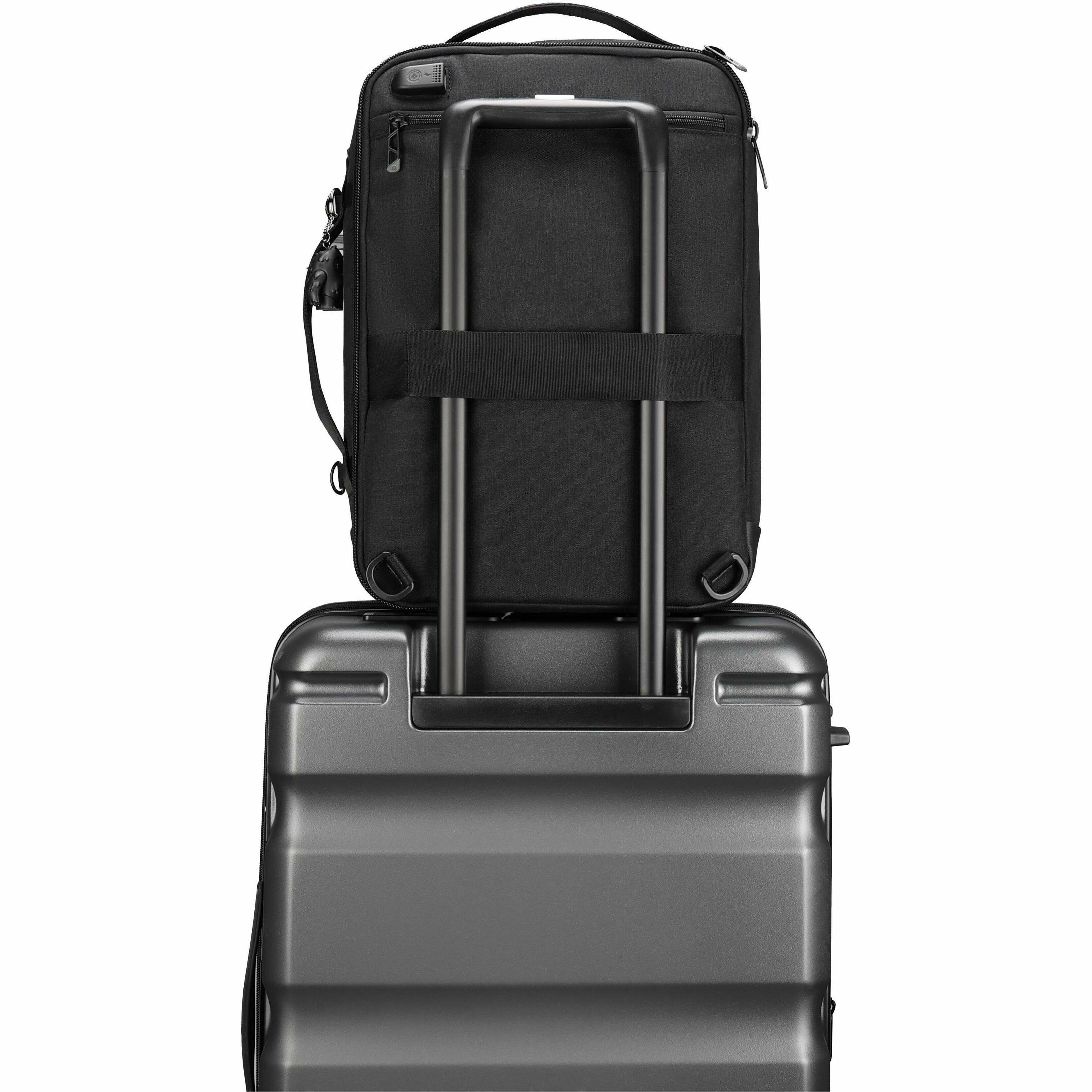 Alt View 23. Swissdigital Design - BERG Hybrid TSA-Friendly Briefcase With USB Charging Port  RFID Protection and Fits Up to 16″ Laptop - Black.