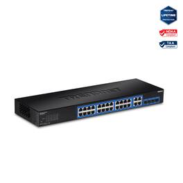 Trendnet - TEG-284WS 28-Port Gigabit Web Smart Switch - Black
