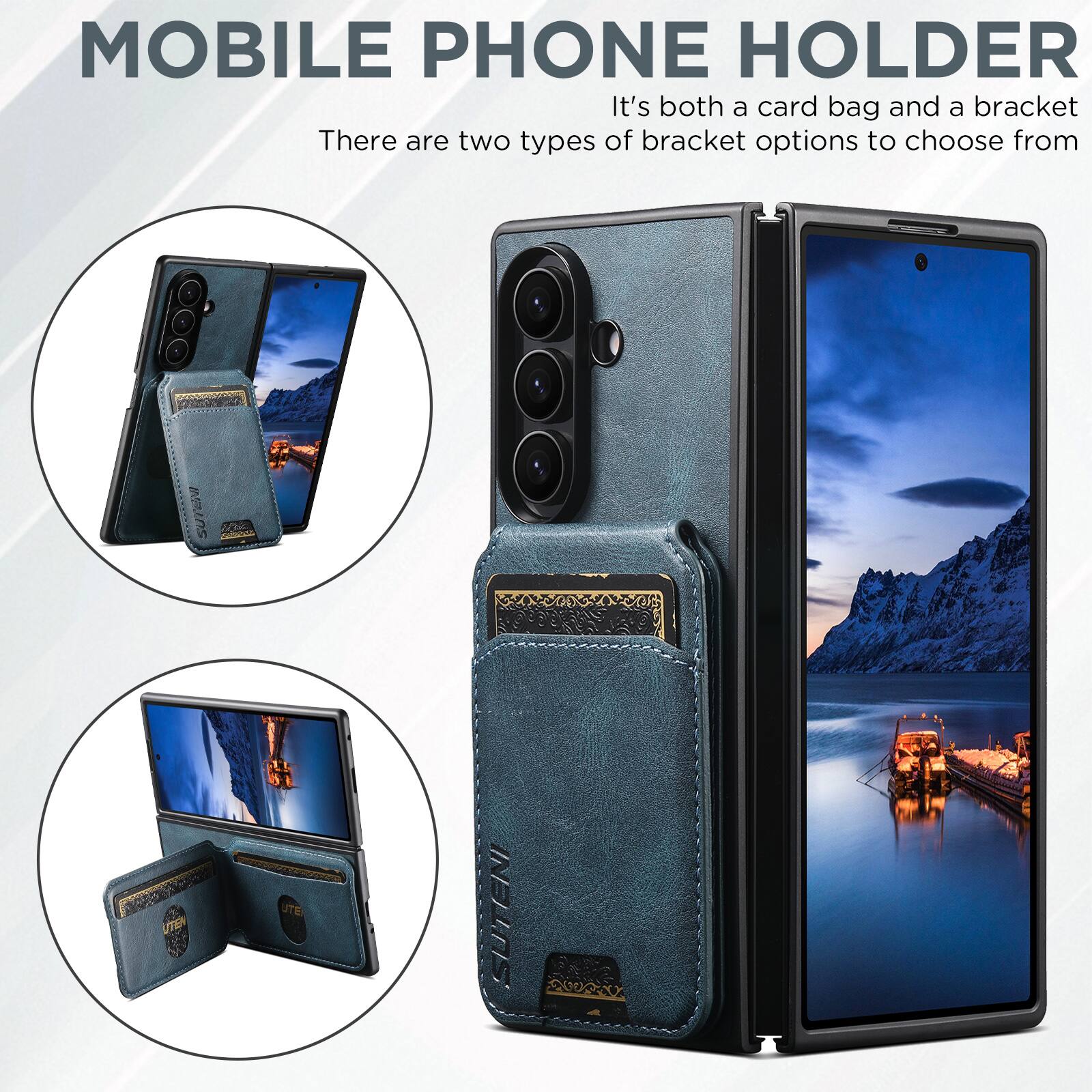 MOBILE PHONE HOLDER

It's both a card bag and a bracket

There are two types of bracket options to choose from

MEnS UTEN UTE 2000