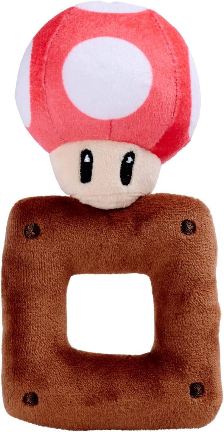 Alt View 1. Jada Toys - Super Mario - Baby 6" Plush Mushroom with Rattle for Infants   - COLLECTIBLES - Multicolor.