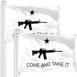 G128 - Come and Take It Rifle Flag 3x5 ft 2-Pack 150D Polyester - Assorted Colors