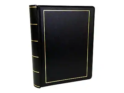 Front. Wilson Jones - Wilson Jones Minute Record Book, 8.5"W x 14"H, Black (W0395-31) - Black.