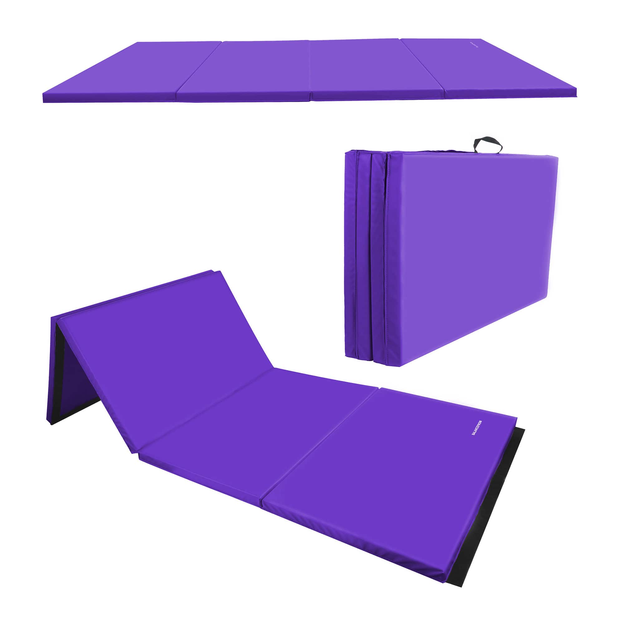 BalanceFrom Fitness - BalanceFrom 4' x 6' x 2" All Purpose Folding Fitness Gymnastics Gym Mat - Purple