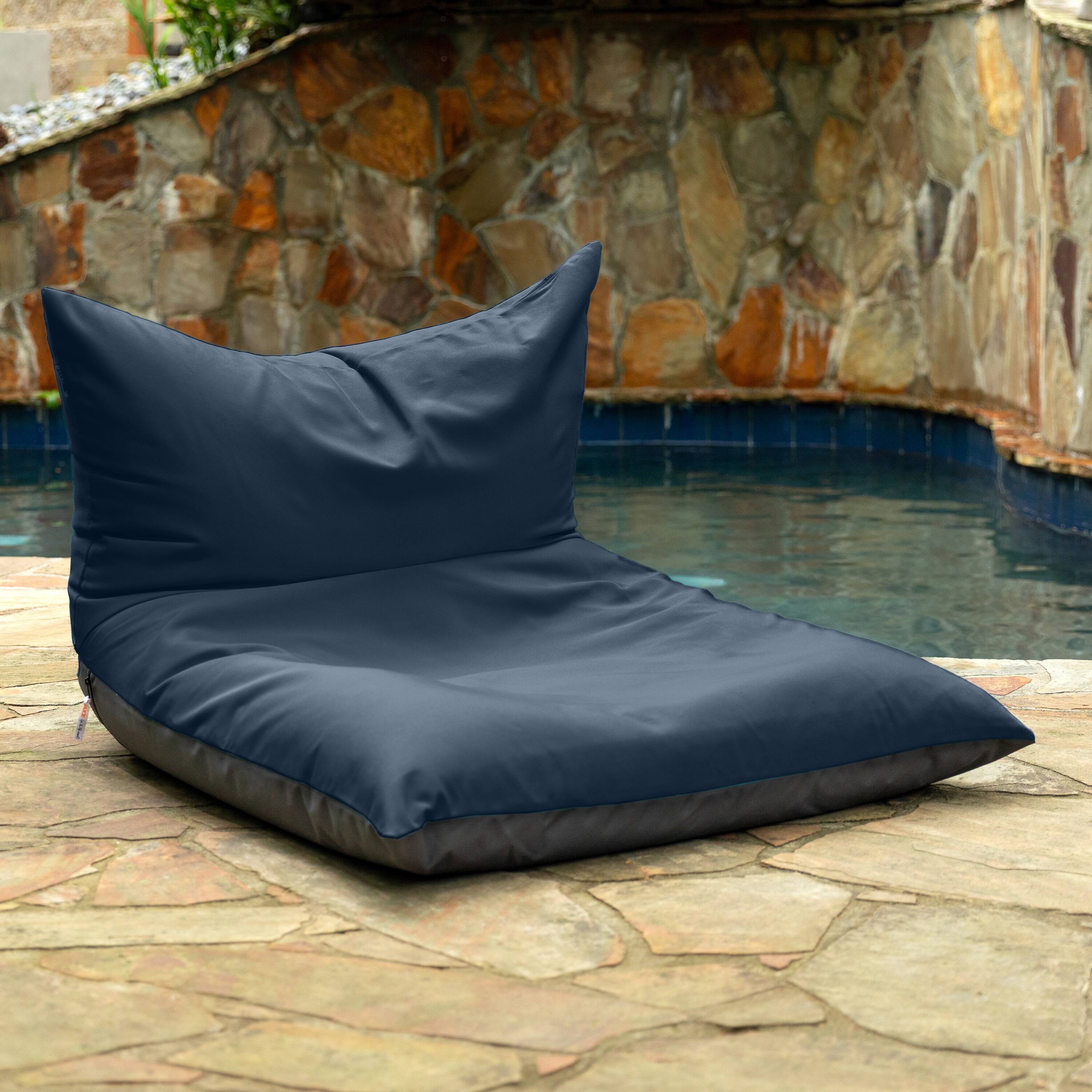 Jaxx Finster Outdoor Bean Bag Lounge Chair Sunbrella Navy 18365 - Best Buy