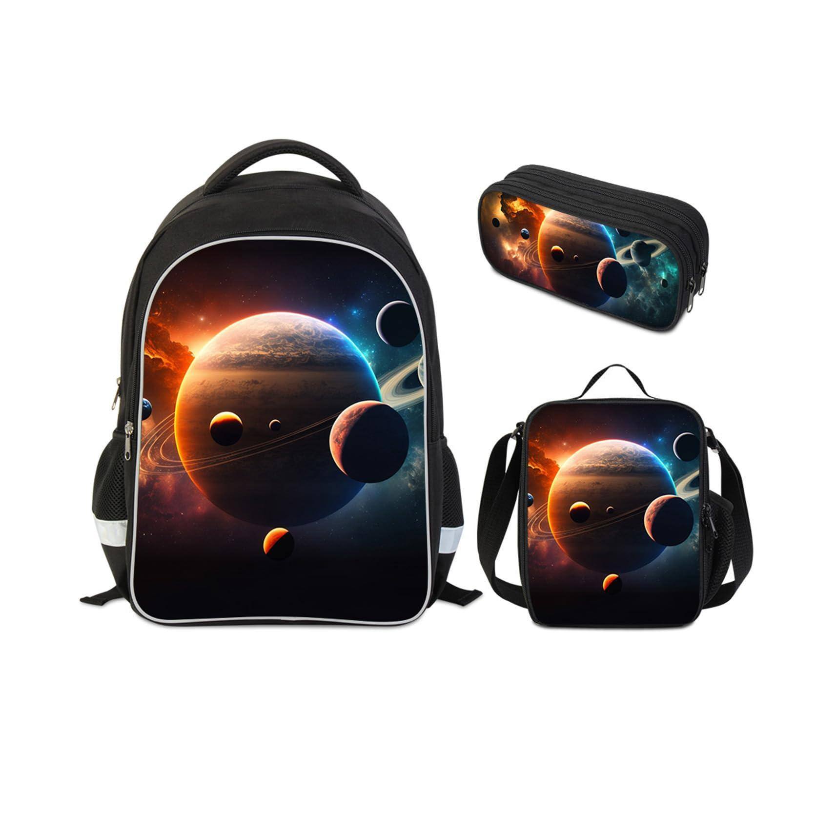 ALIFAFA Magic Mushroom Galaxy Backpack - 16 Inch Kids School Bag With Starry Design, Blue Pink - View #9