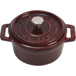 Staub - Cast Iron 0.25-qt Mini Round Cocotte - Grenadine