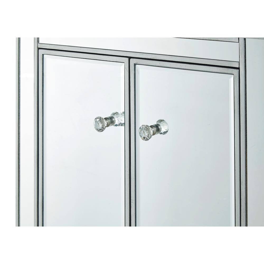 Alt View 8. Elegant Decor - Cabinet 2 doors 24in. W x 16in. D x 26in. H in antique silver paint - Antique Silver.