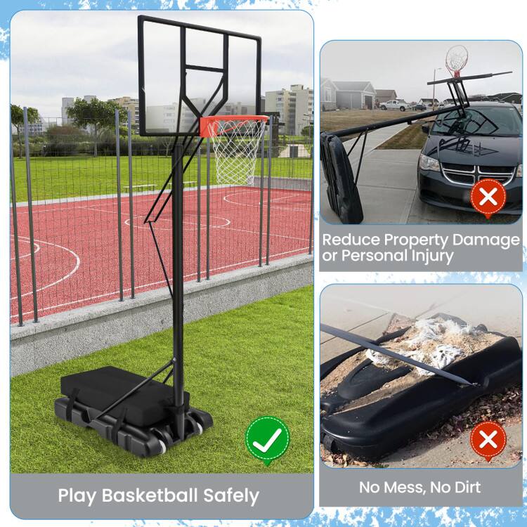- Reduce Property Damage or Personal Injury
- Play Basketball Safely
- No Mess, No Dirt