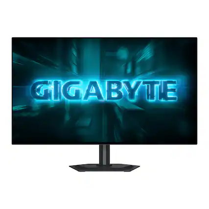 Front. GIGABYTE - GIGABYTE - GO27Q24G - 27" W-OLED Gaming Monitor - Black.