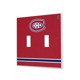 Keyscaper - Montreal Canadiens Double Toggle Lightswitch Plate - Multicolor