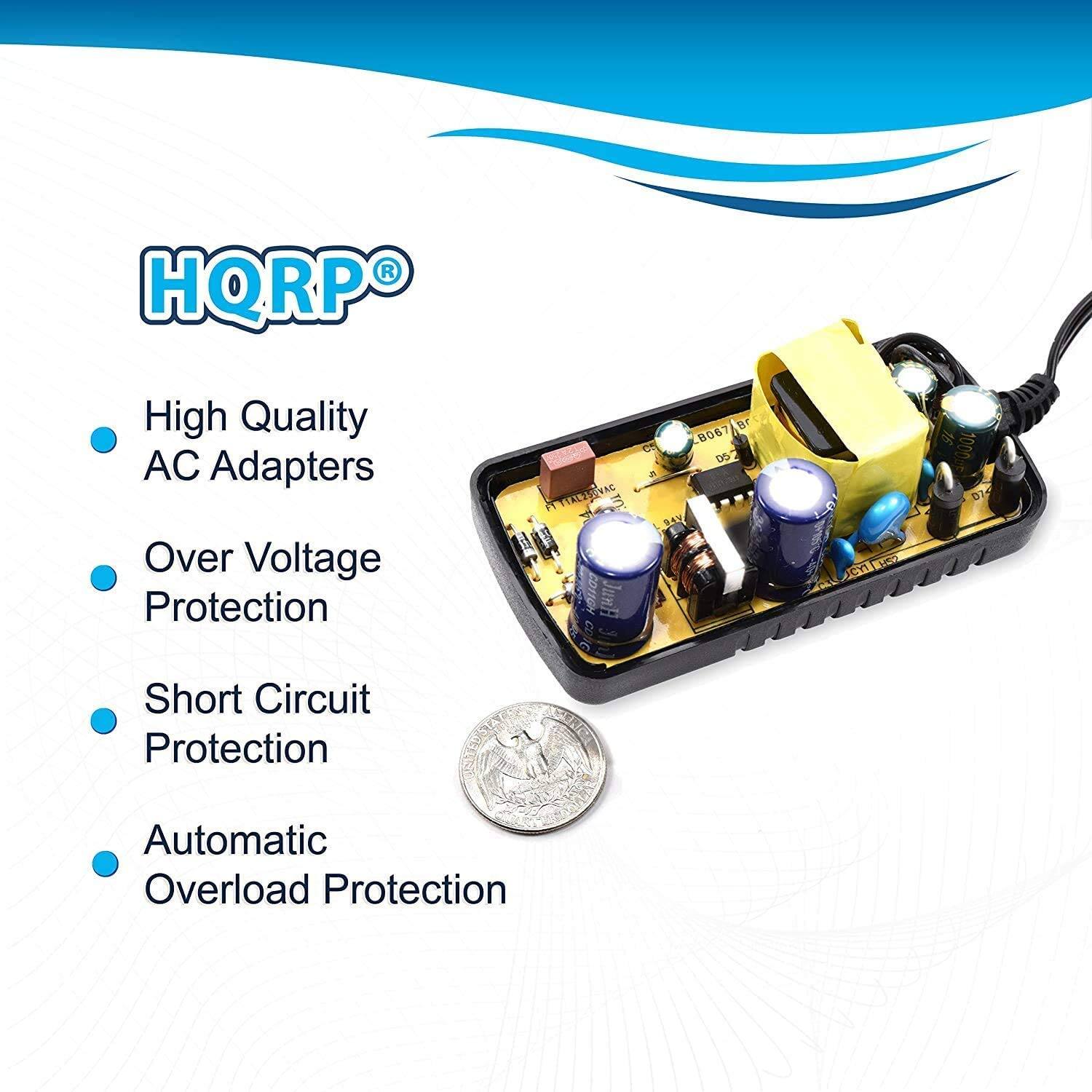 HQRP High Quality AC Adapters  
- Over Voltage Protection  
- Short Circuit Protection  
- Automatic Overload Protection