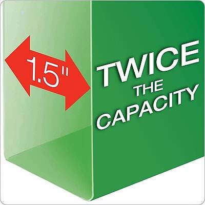 1.5" TWICE THE CAPACITY