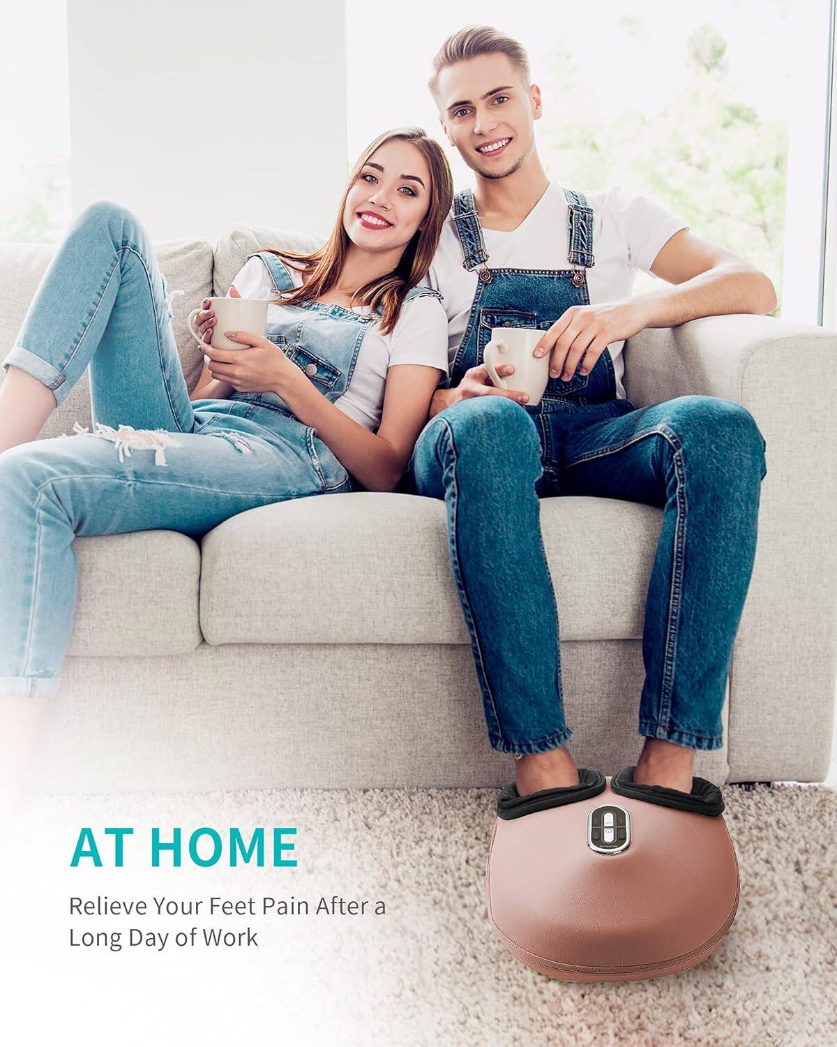 AT HOME  
Relieve Your Feet Pain After a Long Day of Work