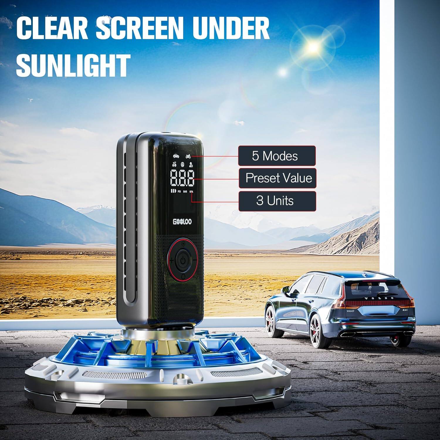 CLEAR SCREEN UNDER SUNLIGHT  
5 Modes  
Preset Value  
3 Units  
GOOLOO