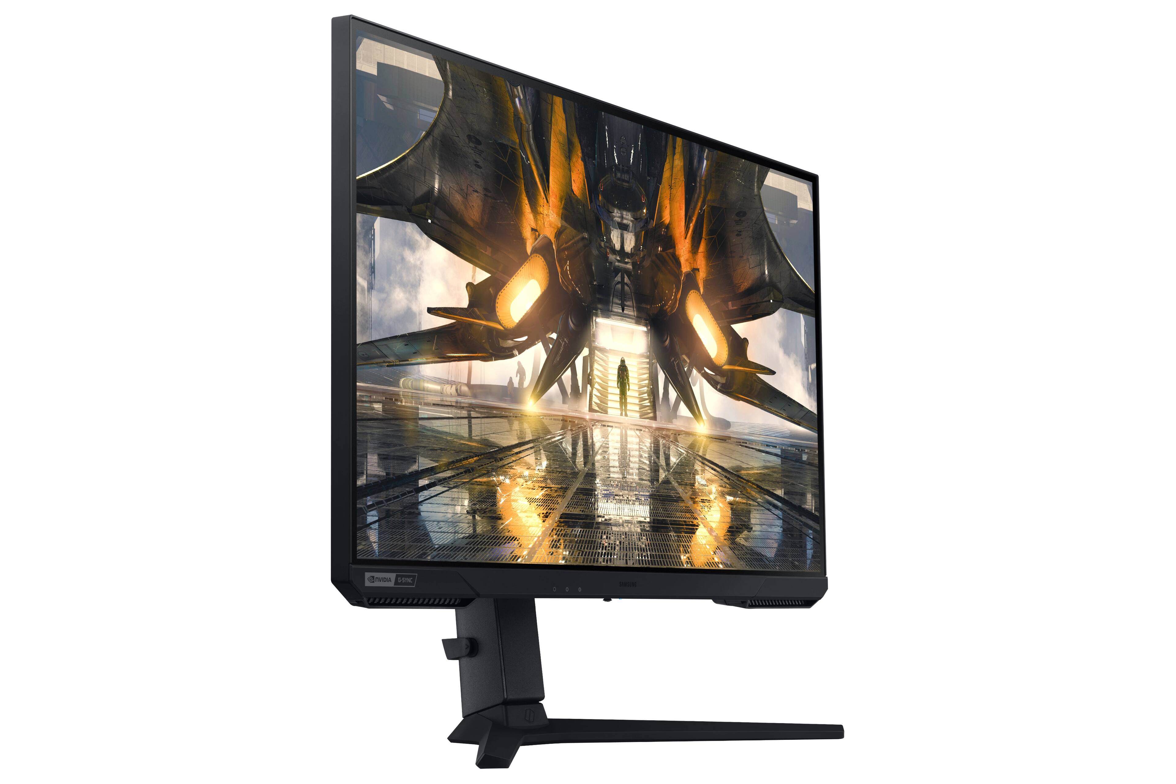 Alt View 15. Samsung - Odyssey 27” IPS LED QHD FreeSync Premium & G-Sync Compatible Gaming Monitor with HDR (Display Port, HDMI) - Black.