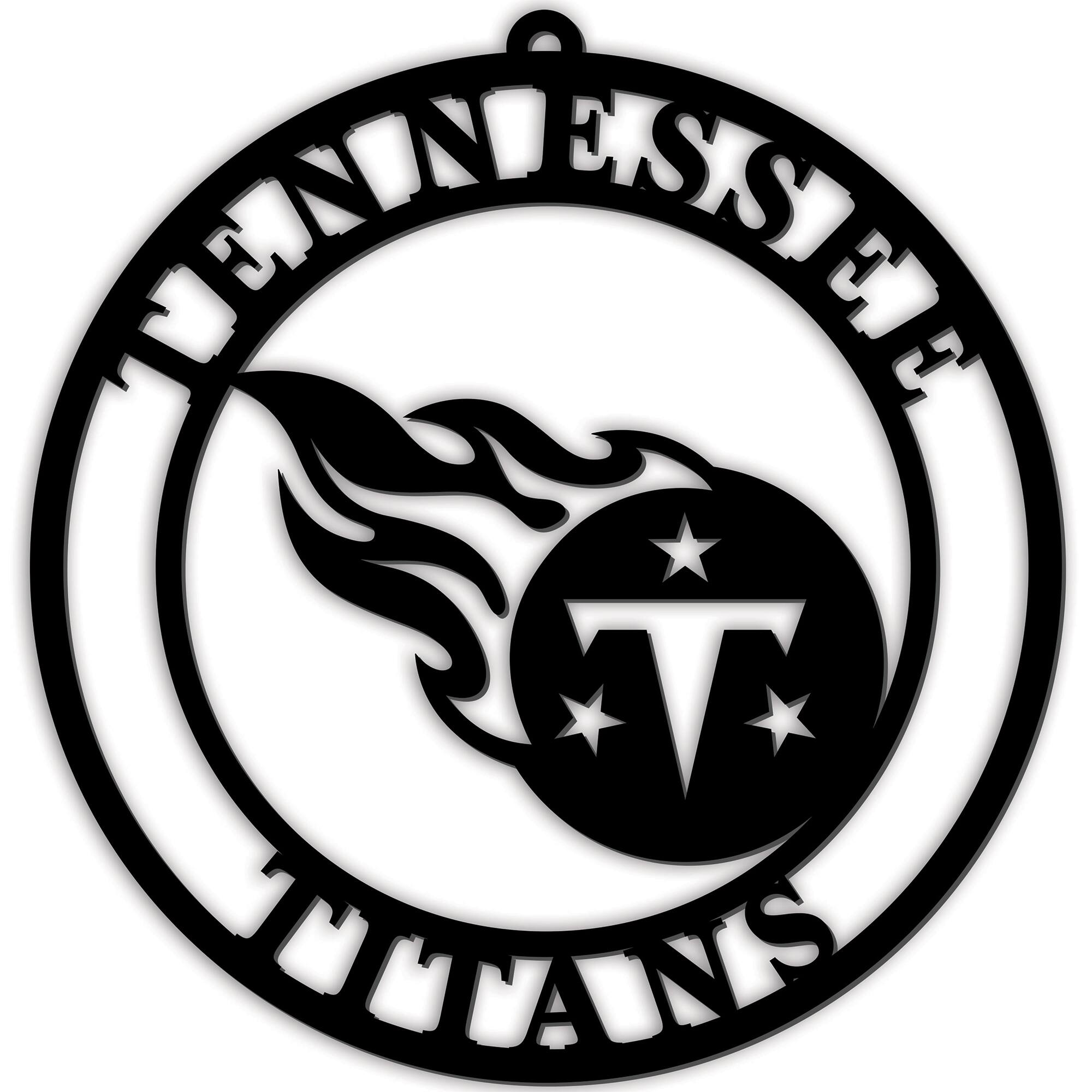 Black Tennessee Titans 16'' Team Logo Cutout