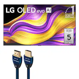 LG - OLED83G5WUA 83 Inch 4K OLED evo G5 Smart TV with AudioQuest SKY 3m HDMI Cable