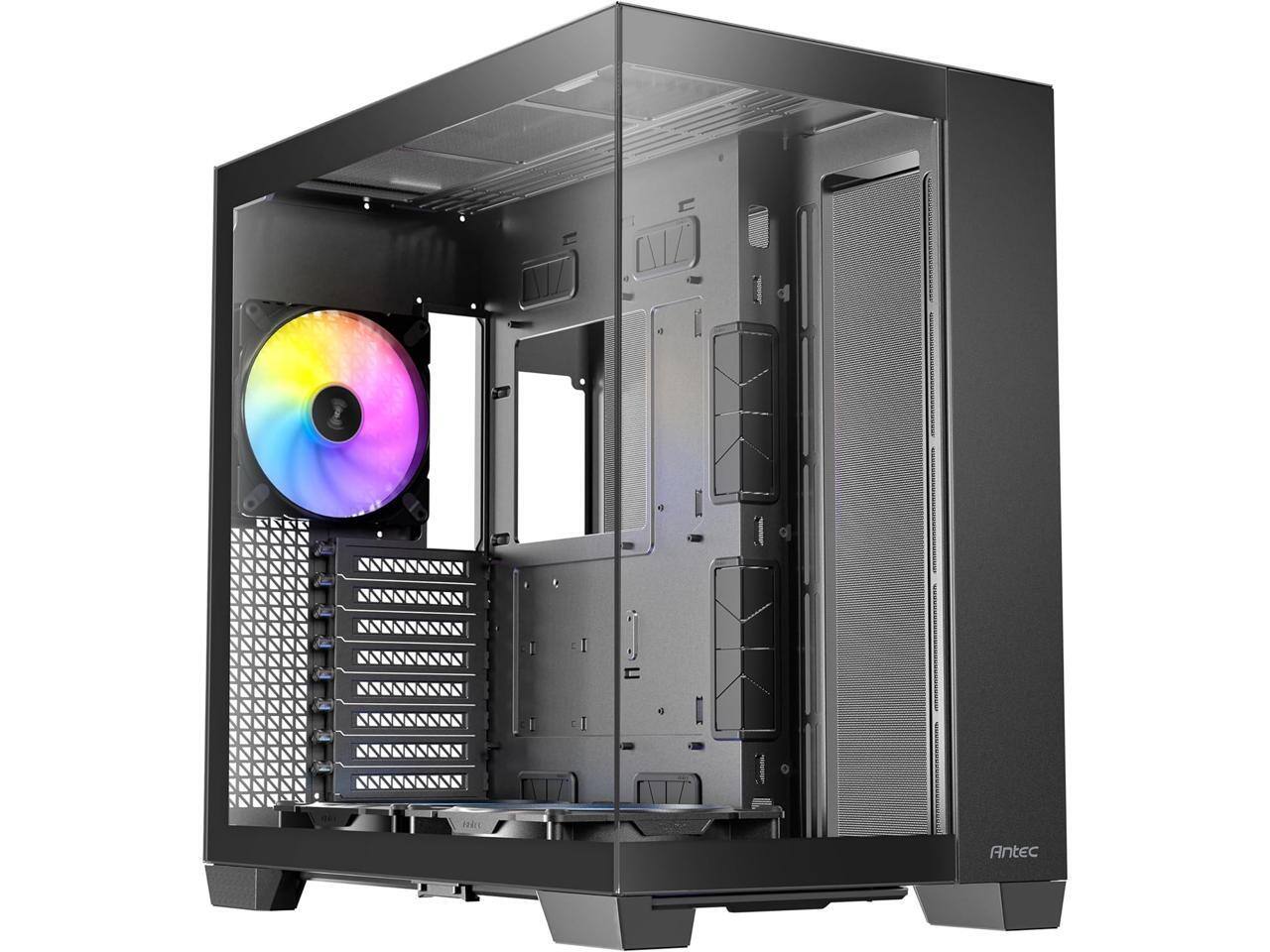 Alt View 2. Antec - Antec C8 ARGB, 2x TQR 160mm & 1x TQ 140mm Fans, Dual-chamber, Type-C, 360mm Radiator, RTX 40 compatible Full-Tower Case - ARGB.