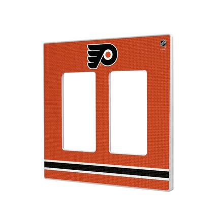 Front. Keyscaper - Philadelphia Flyers Double Rocker Lightswitch Plate - Multicolor.
