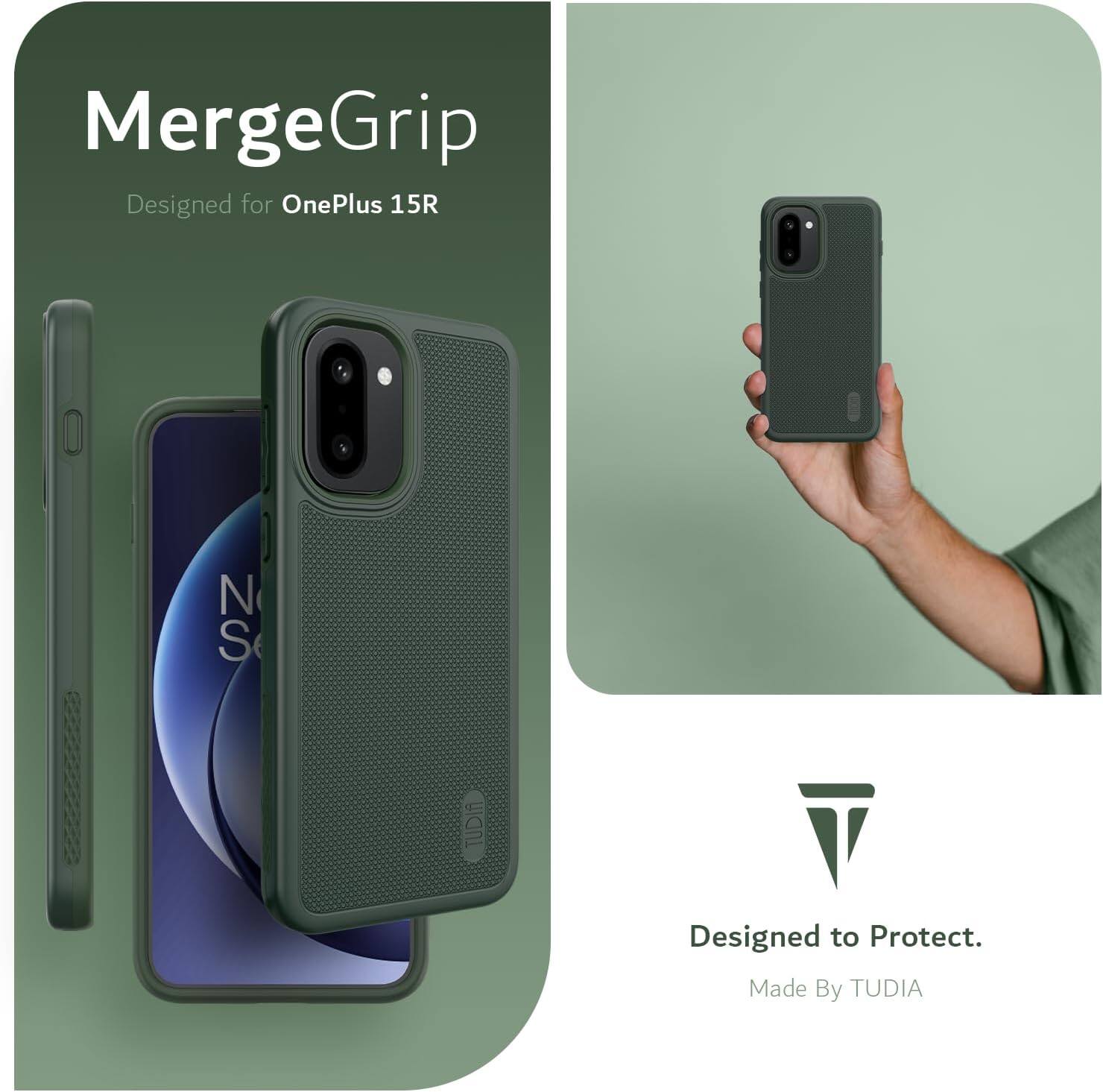 MergeGrip  
Designed for OnePlus 15R  

Designed to Protect.  
Made By TUDIA