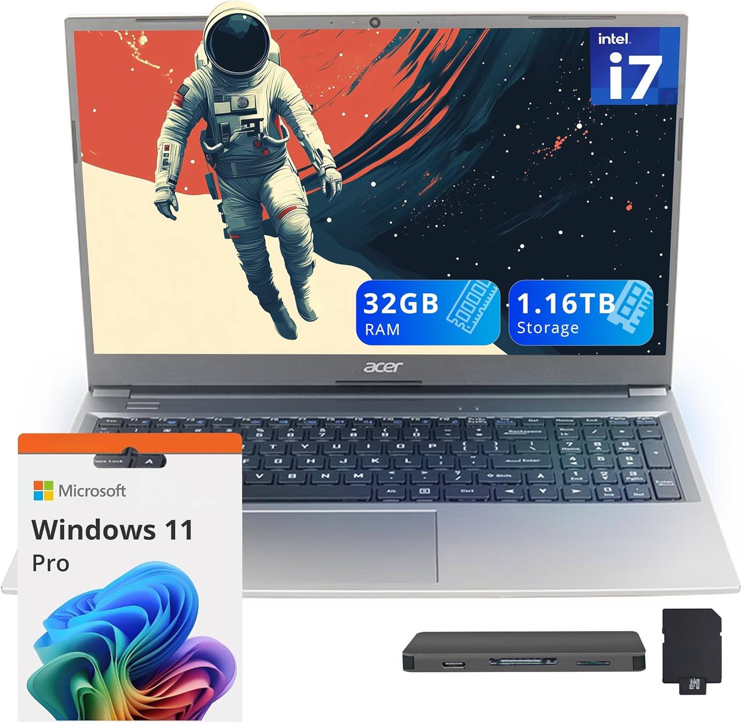 intel. i7 32GB RAM 1.16TB Storage acer - - F - * T G C E  Y H . L  1.  K .. .. L P - F .  + . .    A 2  - n . S Microsoft V .. N BUS - - - 0 Y I - - - A Y . - e . 1N Windows 11 Pro