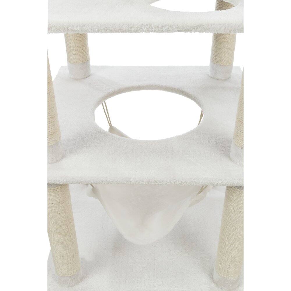 Alt View 4. TRIXIE - Abby Plush 4-Level Cat Tree with Sisal Scratching Posts Condo & Cat Toy - Cream.