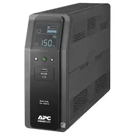 APC - Br1500ms2 Back-ups Pro 10-outlet/2-usb 1,500-va Battery Back-up And Surge Protector - Black