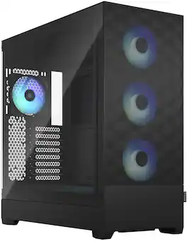 Fractal Design - Pop XL Air EATX, ATX, microATX, Mini-ITX RGB Black Chassis Tempered Glass Clear Tint Mid Tower PC Case - Black