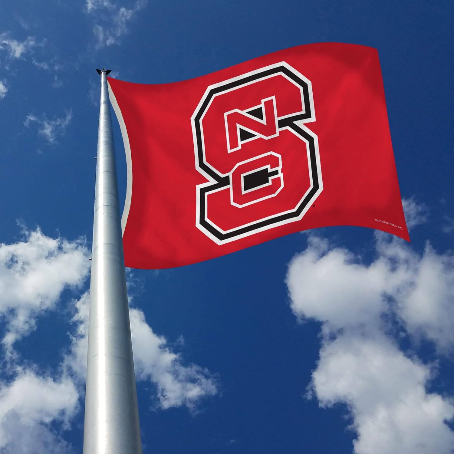 Alt View 1. Rico Industries - NC State Wolfpack 3X5 Indoor Outdoor Banner Flag w/grommets for hanging - Multi.