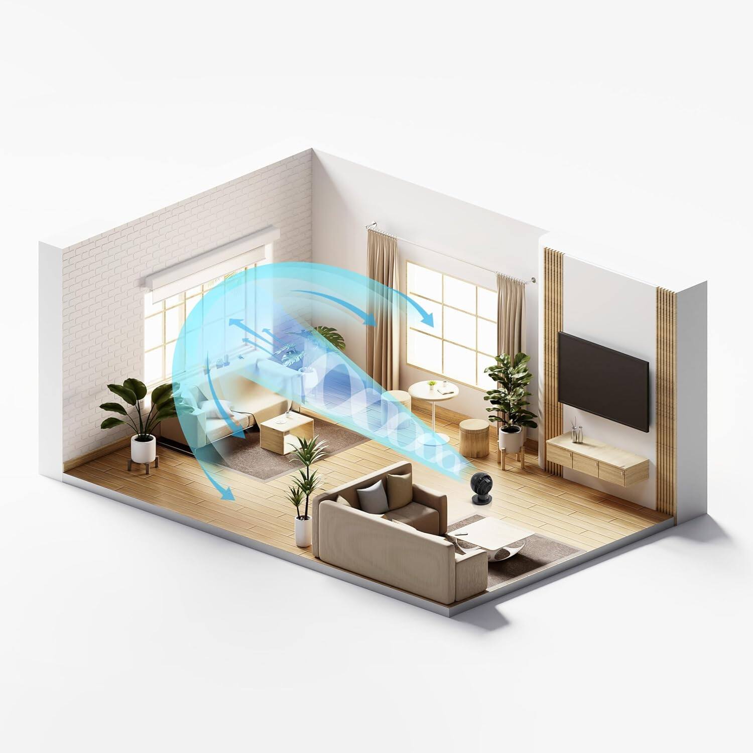 IRIS USA WOOZOO Fan with Remote, Oscillating Fan, Desk Fan, Table Air ...