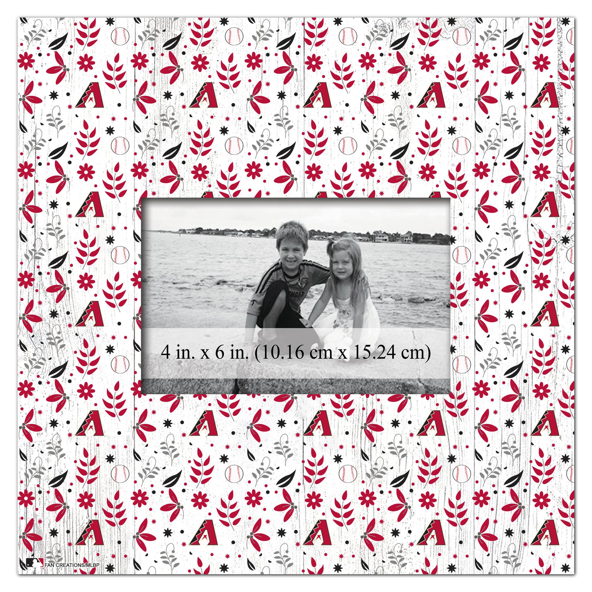 Arizona Diamondbacks 10'' x 10'' Floral Pattern Frame