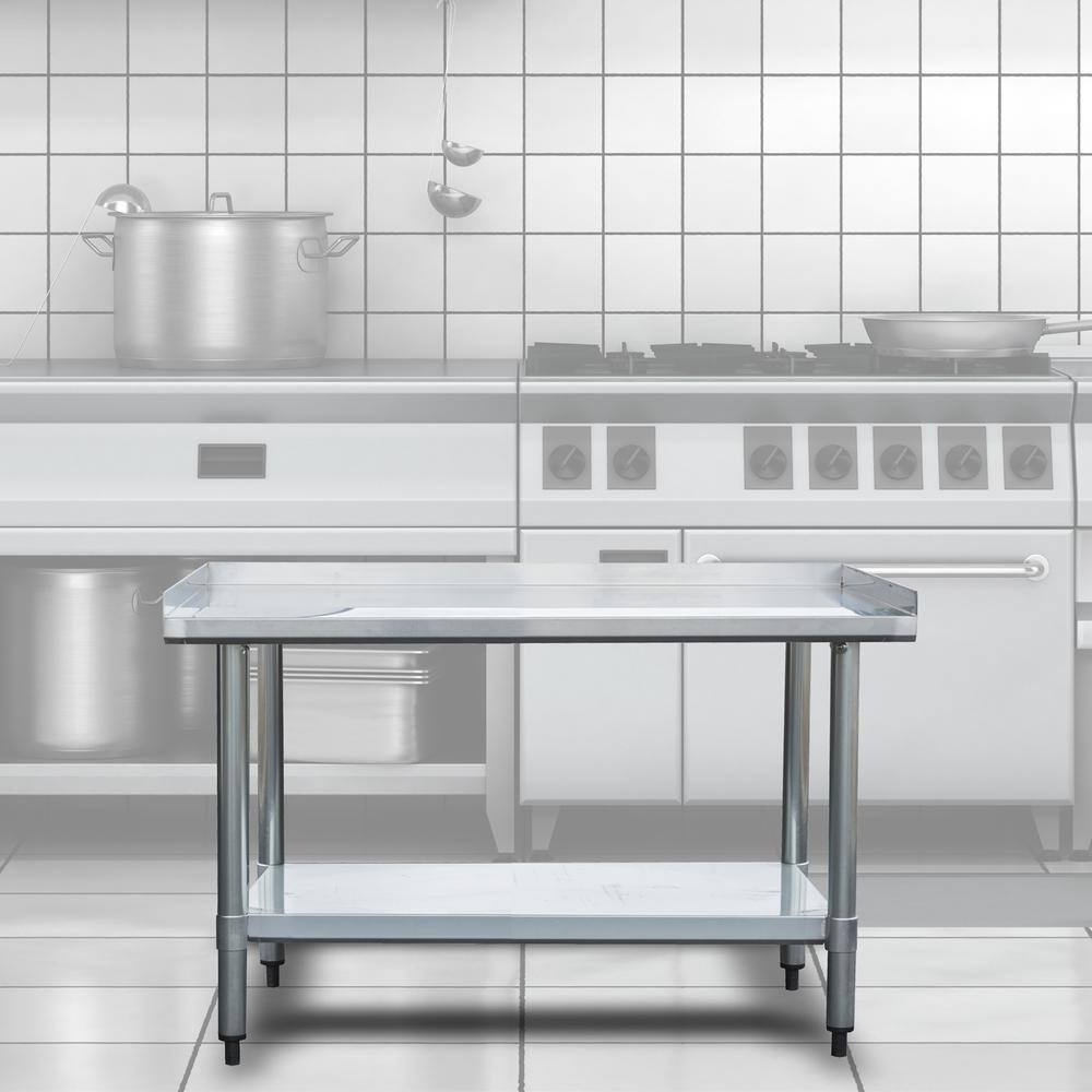 Alt View 3. Sportsman Pro-Series - Upturned Edge Stainless Steel Work Table 24 x 36 Inches - Silver.