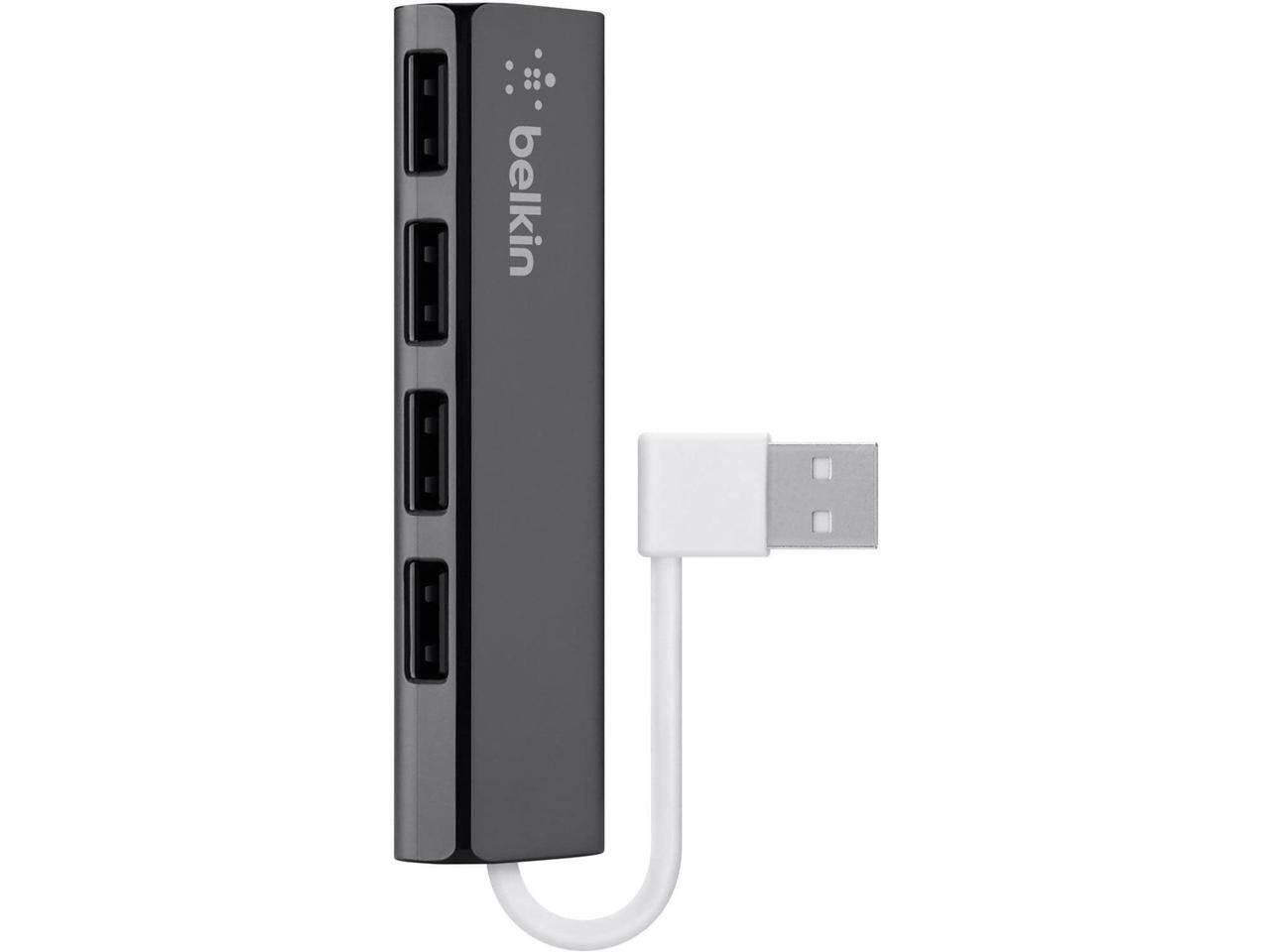 Alt View 3. Belkin - Belkin Ultra-Slim 4-port USB Hub.