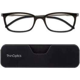 ThinOptics - Connect Reading Glasses with Full Frame Pod - +3.00 - Black