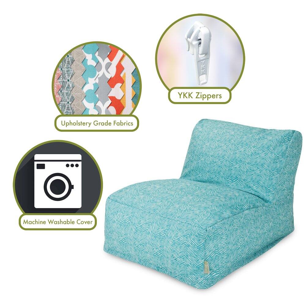 - Upholstery Grade Fabrics
- YKK Zippers
- Machine Washable Cover