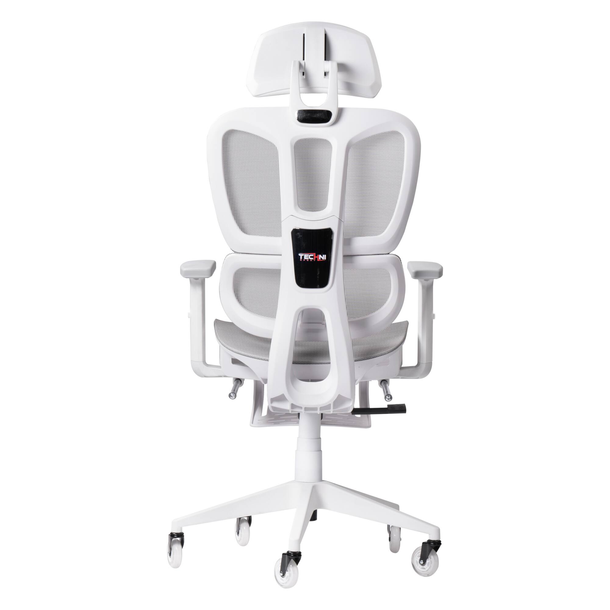 Alt View 9. GOODSILO - Ergonomic Mesh Gaming Chair with Adjustable Features and Footrest for Ultimate Comfort - White+Gray.