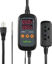 BN-LINK - Smart WiFi Digital Temperature Controller, Heating & Cooling, Works with Alexa & Google, for Reptiles - Black