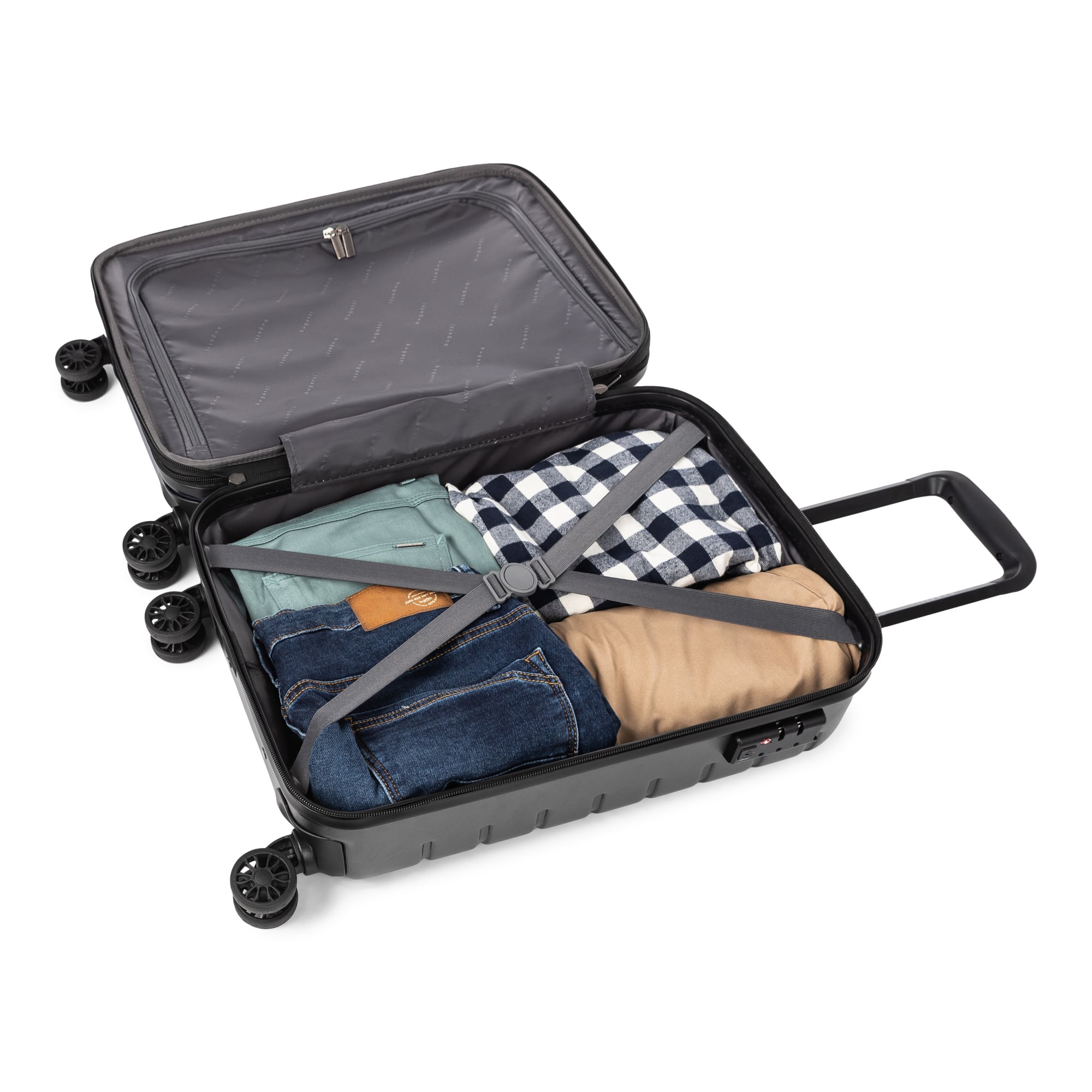 Alt View Zoom 12. Bugatti - Geneva Carry on Suitcase - Navy.