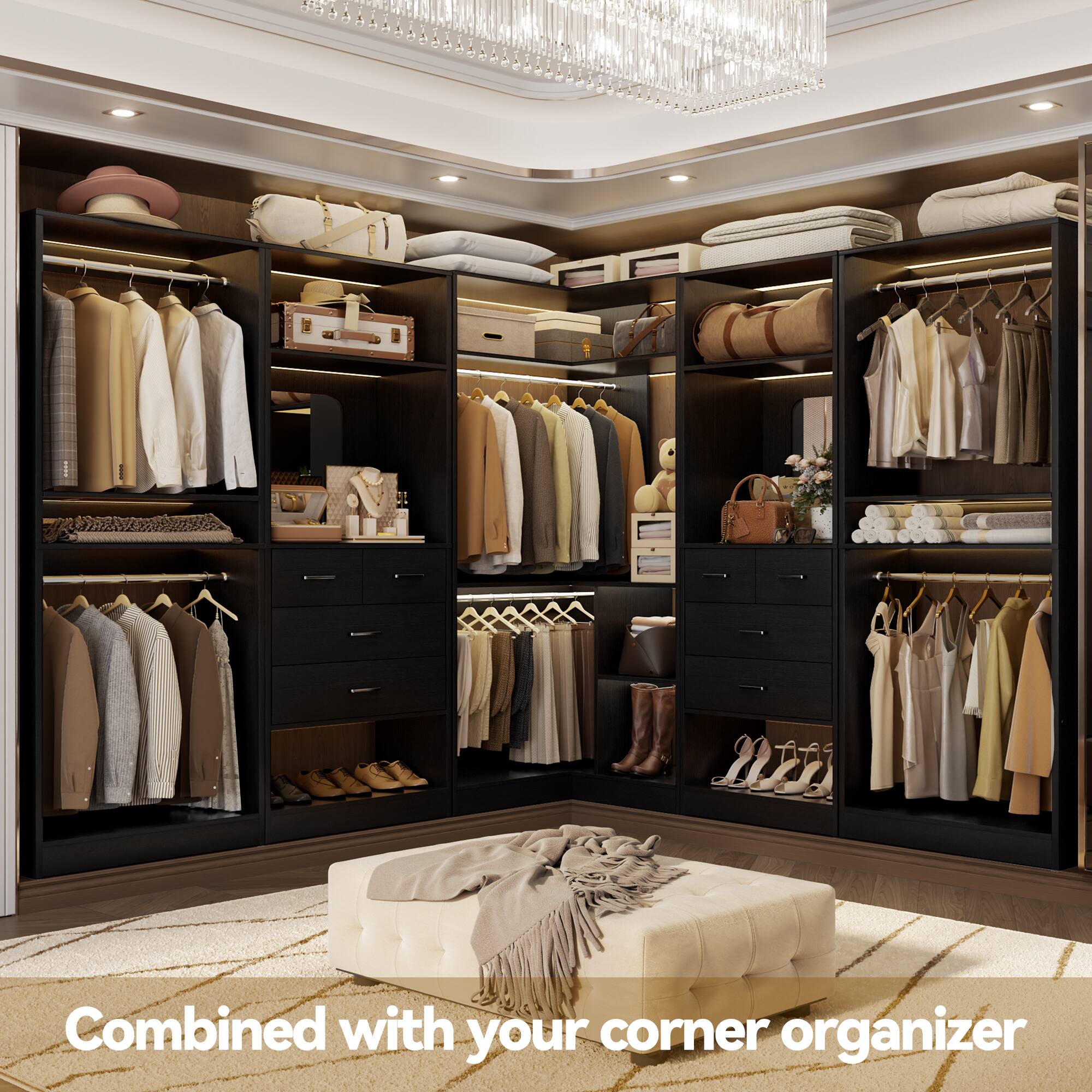 Combined with your corner organizer