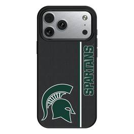 Keyscaper - NCAA - Michigan State Spartans iPhone Magnetic Bump Case - 15 Plus - Black