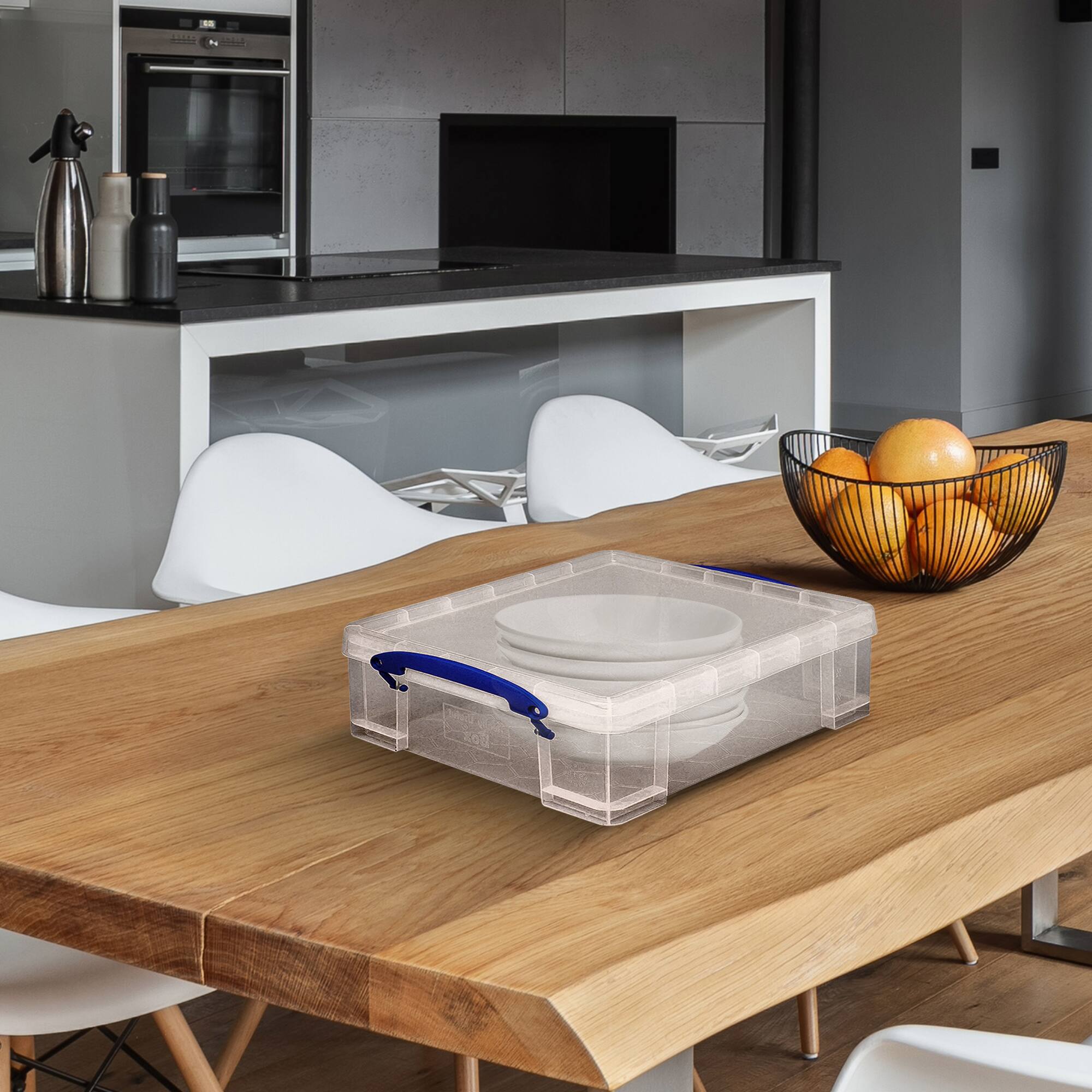 Alt View 2. Really Useful Box - Really Useful Box 8.1L Plastic Storage Container with Clip Lock Handle (10 Pack) - Clear.