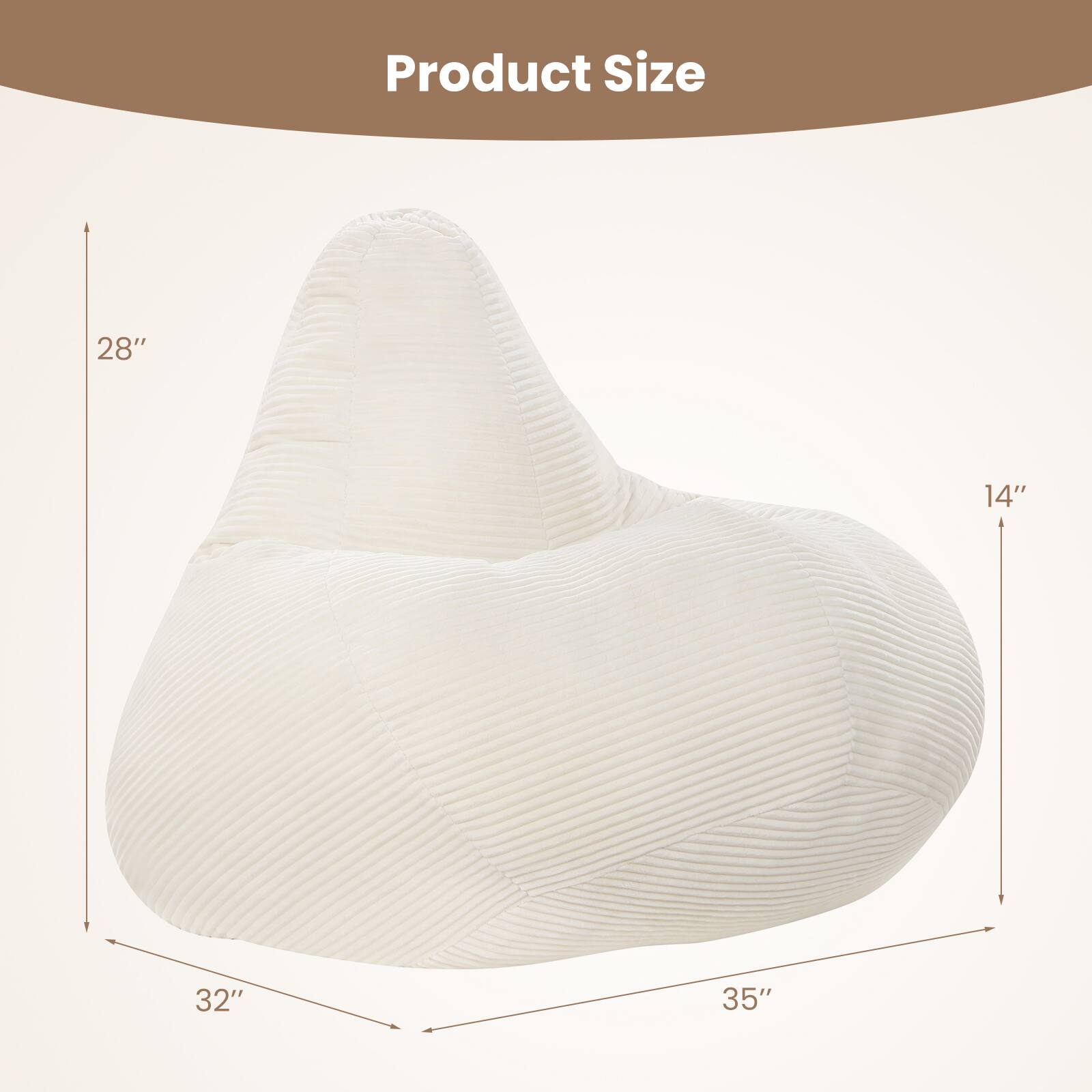Product Size

28"  
14"  
32"  
35"