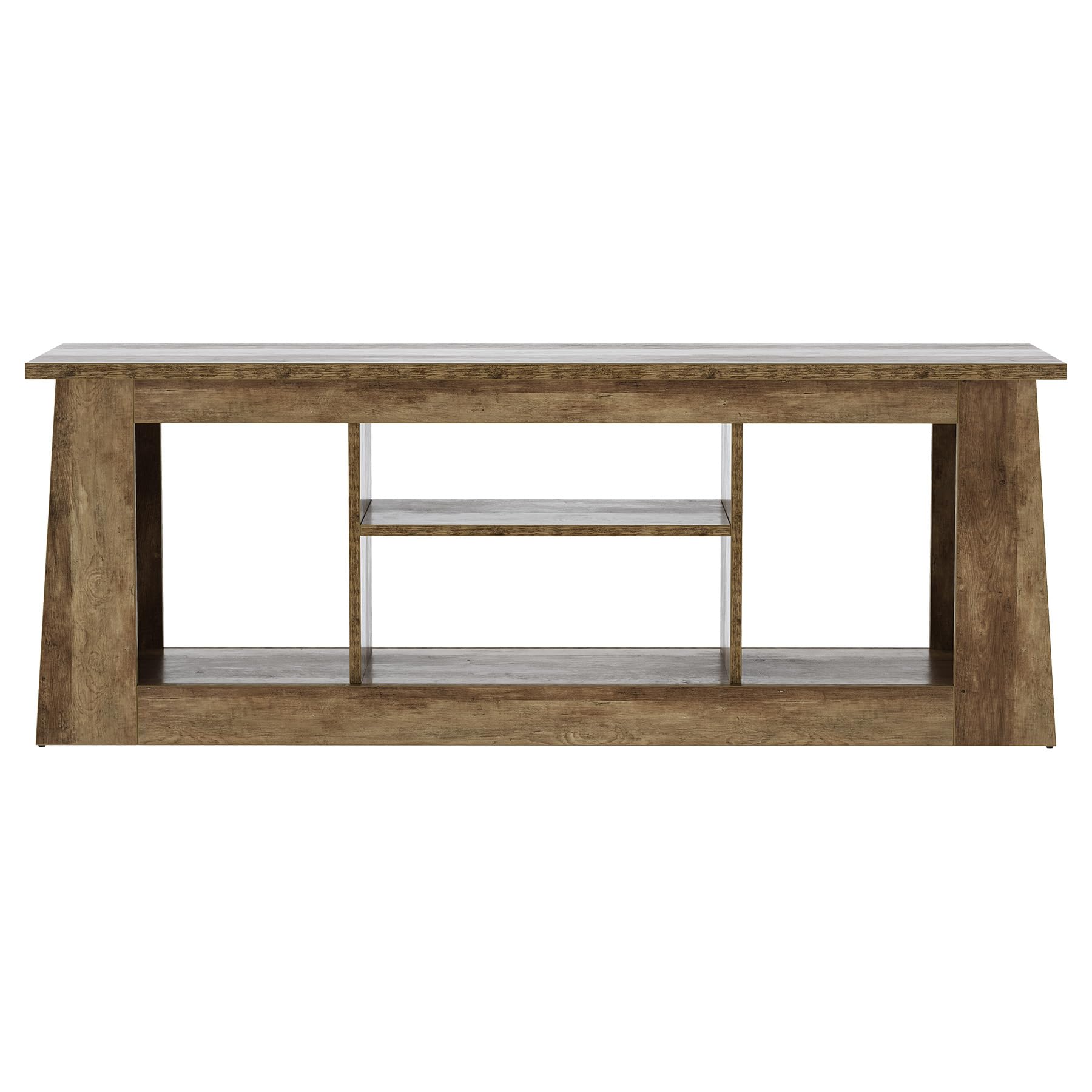 Alt View 7. Tribesigns - LITTLE TREE 63-Inch TV Stand for Living Room, Farmhouse Media Console with 4 Open Storage Compartments, for 45/55/65 inc - Brown.