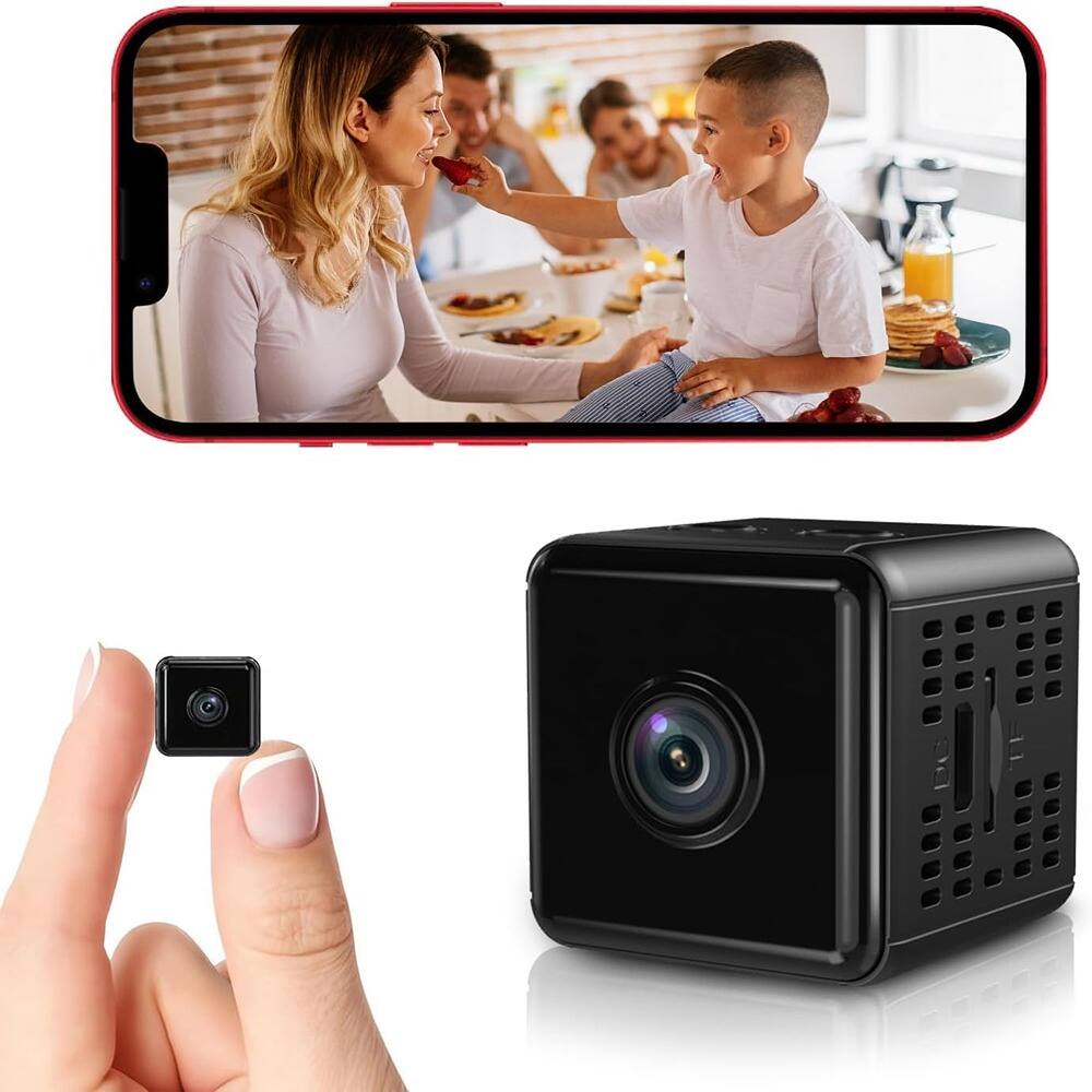 Front. RTMB - Hidden Camera,1080P WiFi Spy Camera - with Night Vision & Motion Detection, Wireless Indoor Security Camera - Black.